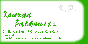konrad palkovits business card
